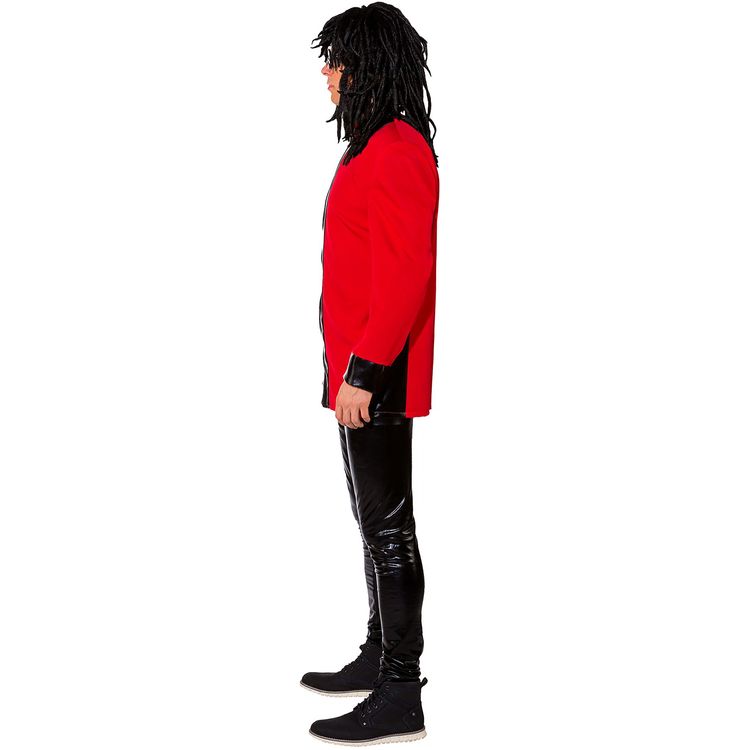 Musiker Kostüm Jacke 80er rot für Herren Musiker Kostüm Jacke mit Schulterpolster 80er rot für Herren rot Gr. 46-56 Popduo 90er Jahre Fasching Karneval Mottoparty Paarkostüm Gruppenkostüm
