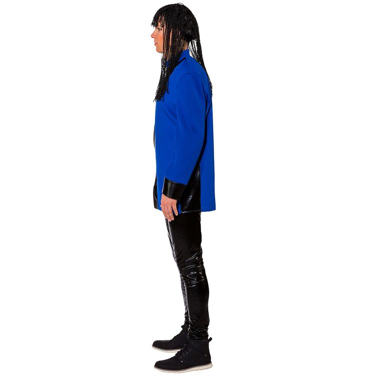 Musiker Kostüm Jacke mit Schulterpolstern 80er blau für Herren Gr. 46-56  Popduo 90er Jahre Fasching Karneval Mottoparty Paarkostüm Gruppenkostüm