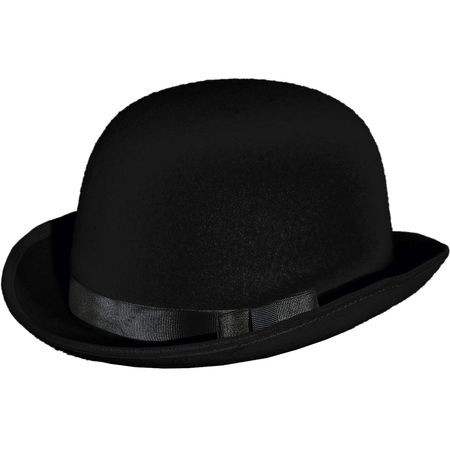 Charleston Melone 20er Jahre Hut Schwarz KW 59 cm für Erwachsene