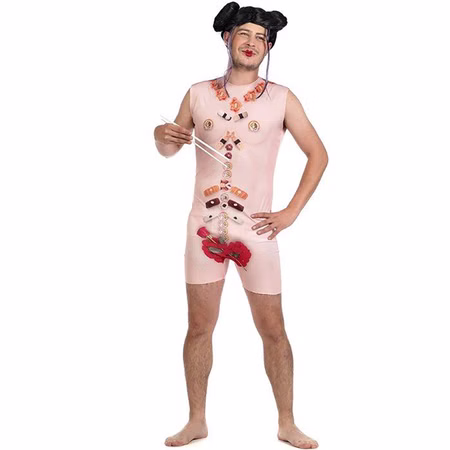 Sushi Kostüm Nigiri für Herren Gr. XL hautfarben Lebensmittel witzig Japan Asien andere Länder Fasching Karneval Mottoparty Sushi Kostüm Nigiri für Herren Gr. XL hautfarben Lebensmittel witzig Japan Asien andere Länder Fasching Karneval Mottoparty
