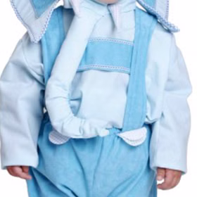 Elefant Kostüm Fanti Rüssel für Kinder blau Tier Tierkostüm 18-20 Monate SALE Fasching Karneval Mottoparty Kinderfasching
