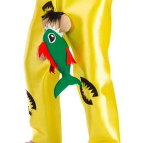 Fischer Kostüm Petri mit 2 beißenden Piranhas für Herren Onesize Angler Fasching Karneval Mottoparty Spaßkostüm lustig Junggesellenabschied JGA