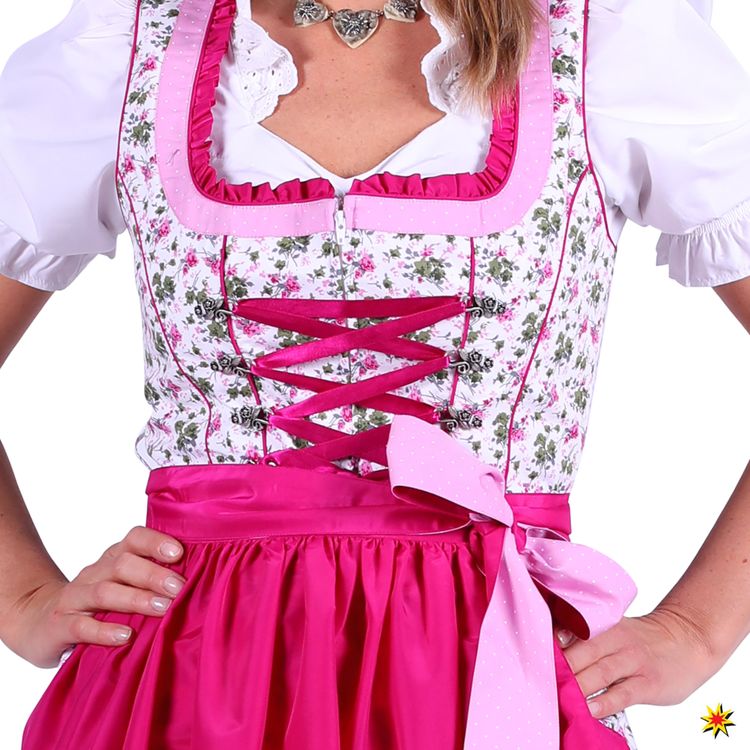 Trachtenkleid Dirndl Elena Oktoberfest-Outfit für Damen Gr. 36-42 rosa Wiesn SALE Fasching Karneval Mottoparty