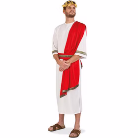 Herren Kostüm Römer Tiberius Gr. L-XXL Antike Tunika rot-weiß Fasching Karneval Mottoparty Herren Kostüm Römer Tiberius Gr. L-XXL Antike Tunika rot-weiß Fasching Karneval Mottoparty