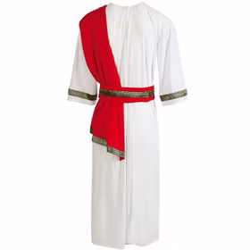 Herren Kostüm Römer Tiberius Gr. L-XXL Antike Tunika rot-weiß Fasching Karneval Mottoparty Herren Kostüm Römer Tiberius Gr. L-XXL Antike Tunika rot-weiß Fasching Karneval Mottoparty