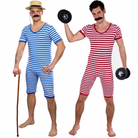Badeanzug Kostüm Retro Badeanzug rot-weiß historisch für Erwachsene Gr. S-XXL 20er Jahre Beachparty Fasching Karneval Mottoparty Badeanzug Kostüm Retro Badeanzug rot-weiß historisch für Erwachsene Gr. S-XXL 20er Jahre Beachparty Fasching Karneval Mottoparty