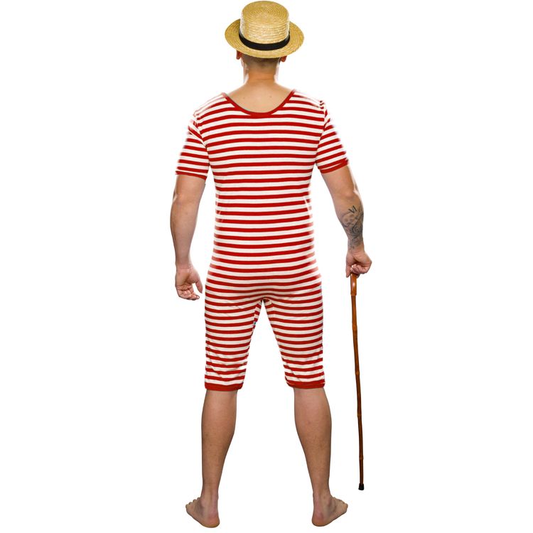 Badeanzug Kostüm Retro 20er Jahre Badeanzug rot-weiß historisch für Erwachsene Badeanzug Kostüm Retro Badeanzug rot-weiß historisch für Erwachsene Gr. S-XXL  20er Jahre Beachparty Fasching Karneval Mottoparty