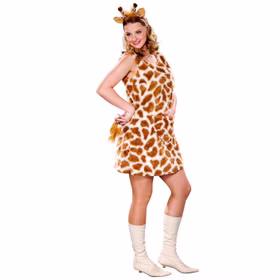 Giraffen Kostüm Malou für Damen Gr. 36-44 Tier Afrika Plüschkleid Tierkostüm Fasching Karneval Mottoparty