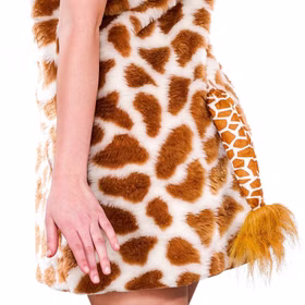 Giraffen Kostüm Malou für Damen Gr. 36-44 Tier Afrika Plüschkleid Tierkostüm Fasching Karneval Mottoparty