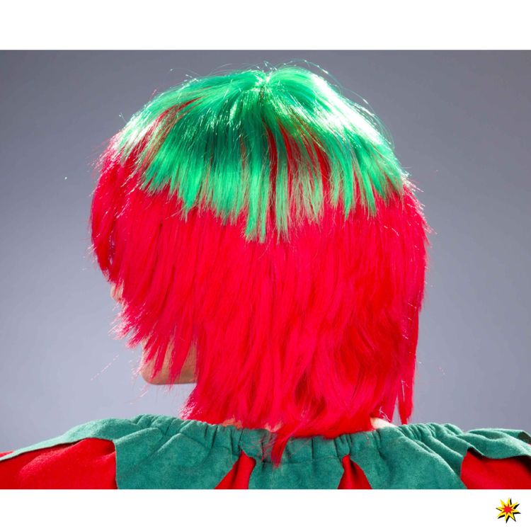 Erdbeer Perücke Süßes Früchtchen Rot Grün für Damen Damen Perücke Erdbeere rot grün Früchtchen Kostüm-Zubehör Fasching Karneval Mottoparty