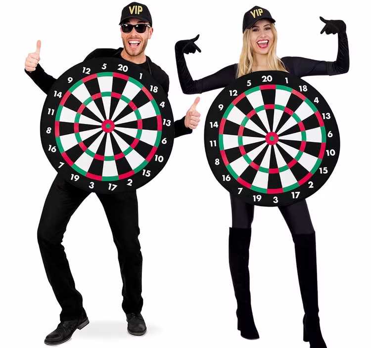 Darts Kostüm lustige Dartscheibe Dart für Erwachsene Sport JGA Junggesellenabschied Spaßkostüm Fasching Mottoparty Darts Kostüm lustige Dartscheibe Dart für Erwachsene Sport JGA Junggesellenabschied Spaßkostüm Fasching Mottoparty