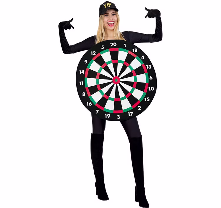 Darts Kostüm lustige Dartscheibe Dart für Erwachsene Sport JGA Junggesellenabschied Spaßkostüm Fasching Mottoparty Darts Kostüm lustige Dartscheibe Dart für Erwachsene Sport JGA Junggesellenabschied Spaßkostüm Fasching Mottoparty