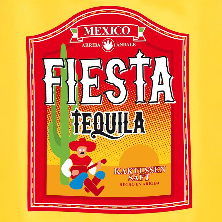 Tequila Kostüm Flasche Fiesta Mexico für Herren Onesize JGA Spaßkostüm Karneval Junggesellenabschied Fasching Mottoparty