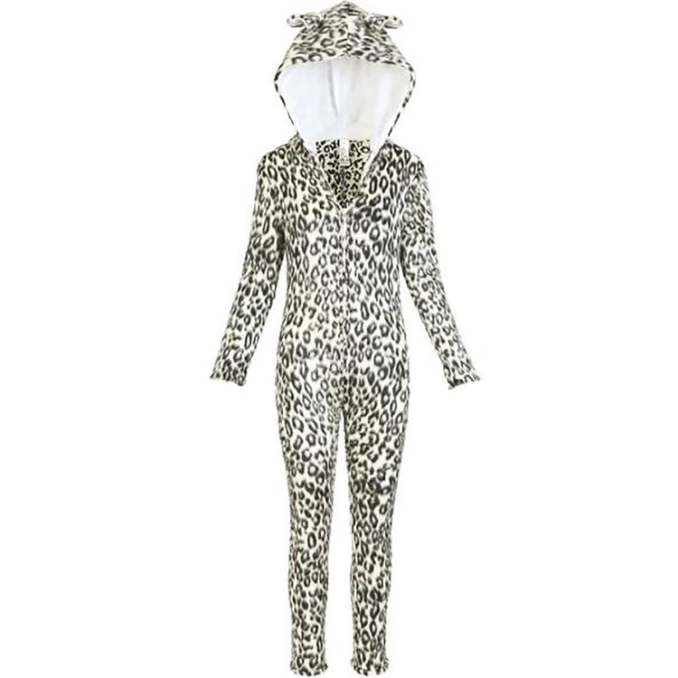 Schneeleopard Kostüm Flocke für Damen Gr. 34-40 Tier Leopard Tierkostüm Fasching Karneval Mottoparty 