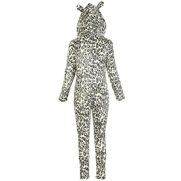Schneeleopard Kostüm Flocke für Damen Gr. 34-40 Tier Leopard Tierkostüm Fasching Karneval Mottoparty 