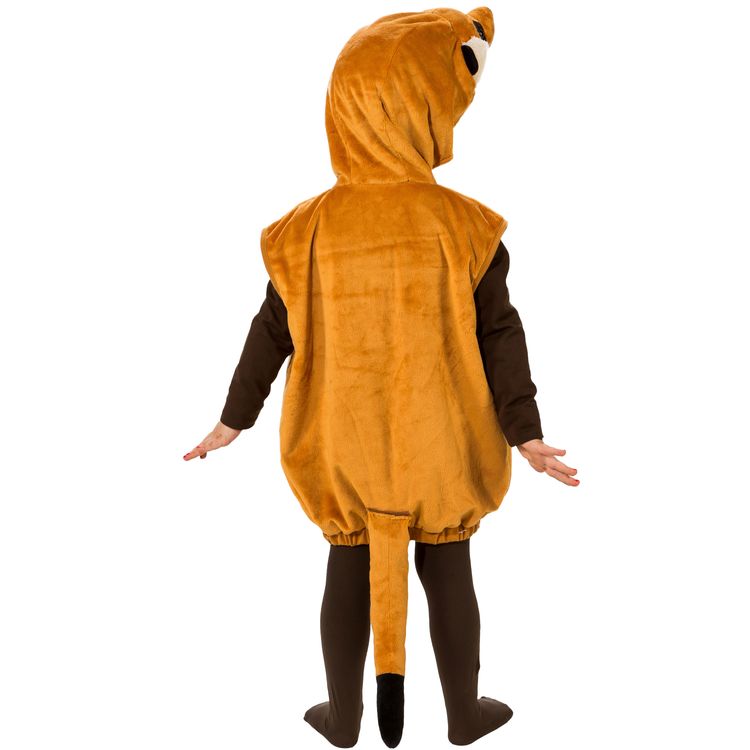 Erdmännchen Kostüm Tier Louis für Kinder Gr. 104 Overall braun Tierkostüm für Mädchen und Jungen Fasching Karneval Mottoparty Kinderfasching