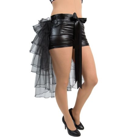 Rockteil Schwarz Gothic Schleppe 64 cm lang Kostüm-Zubehör für Damen