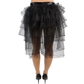 Damen Kostüm sexy Rockteil Schleppe schwarz Onesize sexy schwarz Zubehör Fasching Karneval Mottoparty Gothic 