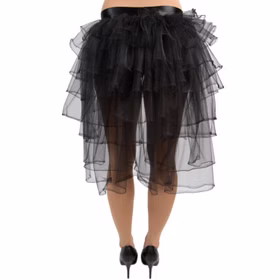 Damen Kostüm sexy Rockteil Schleppe schwarz Onesize sexy schwarz Zubehör Fasching Karneval Mottoparty Gothic 
