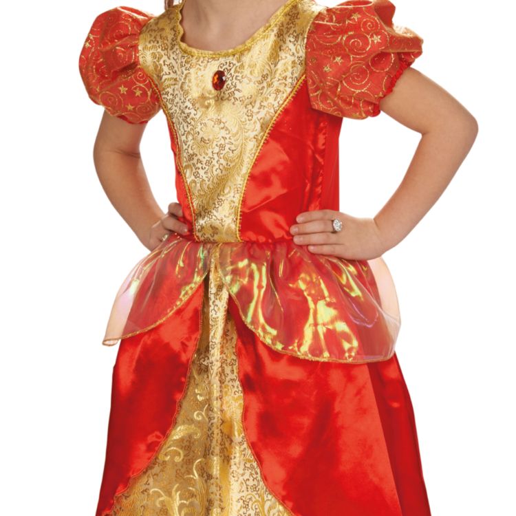 Prinzessin Kostüm Kleid Rosenrot für Kinder Gr. 104 Märchen SALE Fasching Karneval Mottoparty Kinderfasching Kindergeburtstag