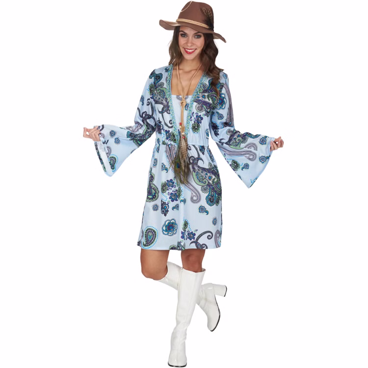 Hippie Kostüm Luna für Damen Gr. 44-50 Kleid bunt 70er SALE Fasching Karneval Mottoparty Schlagermove Hippie Kostüm Luna für Damen Gr. 44-50 Kleid bunt 70er SALE Fasching Karneval Mottoparty Schlagermove