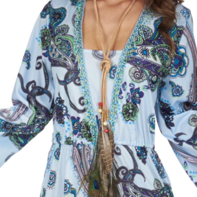 Hippie Kostüm Kleid Luna für Damen Hippie Kostüm Luna für Damen Gr. 44-50 Kleid bunt 70er SALE Fasching Karneval Mottoparty Schlagermove
