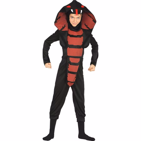 Ninja Kobra Kostüm Schlange für Kinder 3-12 Jahre Indien Tierkostüm Fasching Halloween Karneval Geburtstag Mottoparty Ninja Kobra Kostüm Schlange für Kinder von Vorne