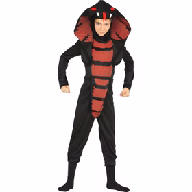 Ninja Kobra Kostüm Schlange für Kinder 3-12 Jahre Indien Tierkostüm Fasching Halloween Karneval Geburtstag Mottoparty Ninja Kobra Kostüm Schlange für Kinder von Vorne