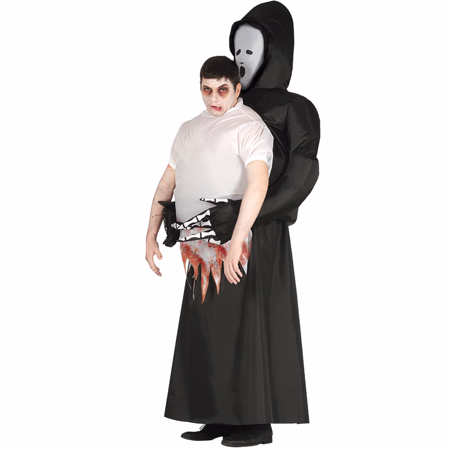 Trag mich Kostüm Gevatter Tod für Herren Gr. 52/54 Sensenmann Halloween Fasching Huckepack Carry Me Karneval Spaßkostüm Mottoparty Trag mich Kostüm Gevatter Tod für Herren Gr. 52/54 Sensenmann Halloween Fasching Huckepack Carry Me Karneval Spaßkostüm Mottoparty