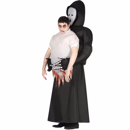 Trag mich Kostüm Gevatter Tod für Herren Gr. 52/54 Sensenmann Halloween Fasching Huckepack Carry Me Karneval Spaßkostüm Mottoparty Trag mich Kostüm Gevatter Tod für Herren Gr. 52/54 Sensenmann Halloween Fasching Huckepack Carry Me Karneval Spaßkostüm Mottoparty