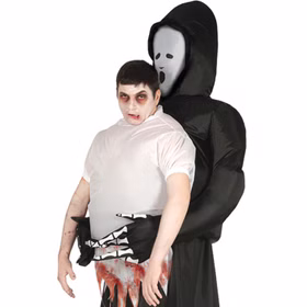 Trag mich Kostüm Gevatter Tod für Herren Gr. 52/54 Sensenmann Halloween Fasching Huckepack Carry Me Karneval Spaßkostüm Mottoparty Trag mich Kostüm Gevatter Tod für Herren Gr. 52/54 Sensenmann Halloween Fasching Huckepack Carry Me Karneval Spaßkostüm Mottoparty