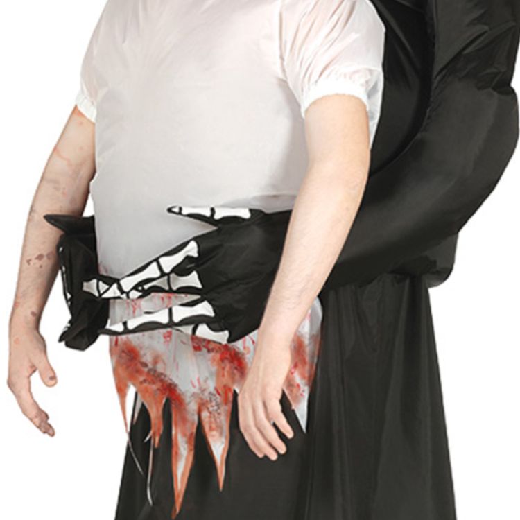 Trag mich Kostüm Gevatter Tod für Herren Trag mich Kostüm Gevatter Tod für Herren Gr. 52/54 Sensenmann Halloween Fasching Huckepack Carry Me Karneval Spaßkostüm Mottoparty
