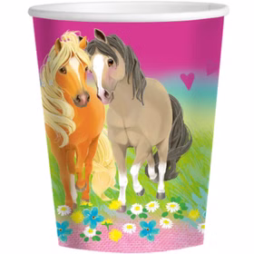 Pferde Party-Set Kindergeburtstag Deluxe Best Friends 76 Teile Party-Geschirr Tiermotive Pferde Pony rosa Mädchen Tischdeko Mottoparty