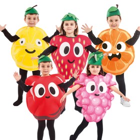 Freches Früchtchen Kostüm Orange für Kinder 3-4 Jahre Tunika Obst Lebensmittel lustige witzig Fasching Kinderfasching Karneval Mottoparty