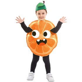 Freches Früchtchen Kostüm Orange für Kinder 3-4 Jahre Tunika Obst Lebensmittel lustige witzig Fasching Kinderfasching Karneval Mottoparty