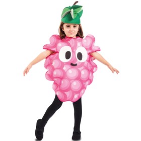 Freches Früchtchen Kostüm Weintraube für Kinder 3-4 Jahre rosa Überwurf Obst Lebensmittel lustige witzig Fasching Kinderfasching Karneval Mottoparty