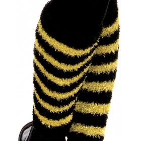 Bienen Kostüm Meli für Damen Gr. M/L Kleid schwarz gelb gesteift Hummel Tier Fasching Karneval Mottoparty Paarkostüm Gruppenkostüm
