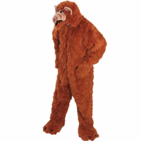 Alf Kostüm deluxe für Herren Einheitsgröße braun Filmheld Außerirdischer  Planet Melmec Fasching Karneval 80er 90er Mottoparty Overall 