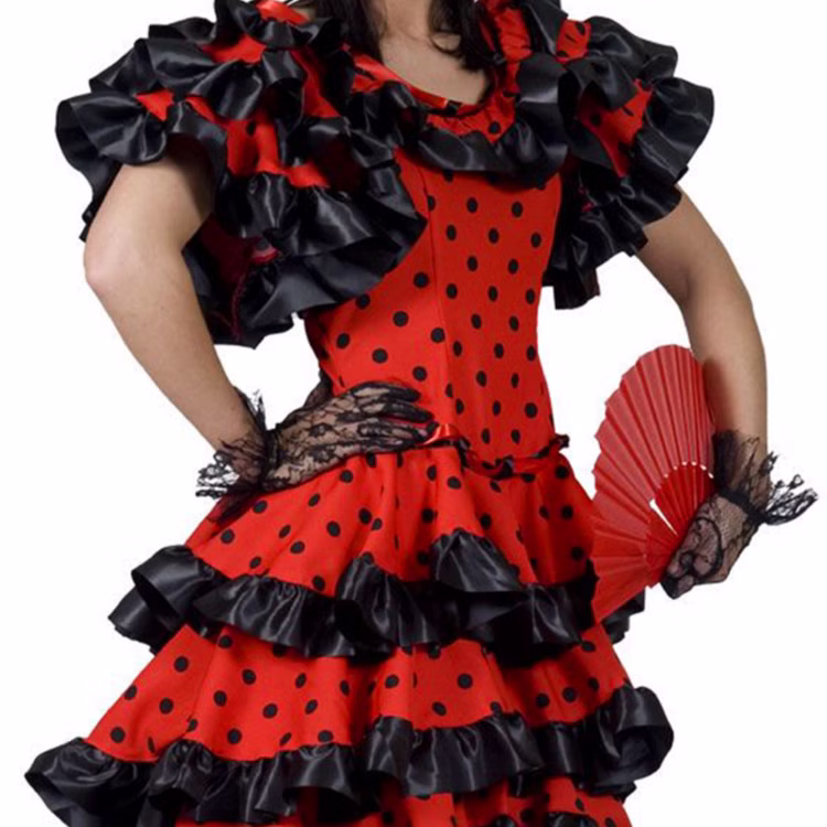 Flamenco Kostüm spanische Flamenco Tänzerin Alessandra für Damen Tango Kleid Gr. 36-46 rot schwarz Spanierin andere Länder Fasching Karneval Mottoparty Flamenco Kostüm spanische Flamenco Tänzerin Alessandra für Damen Tango Kleid Gr. 36-46 rot schwarz Spanierin andere Länder Fasching Karneval Mottoparty