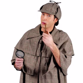 Detektiv Kostüm Sherlock Holmes für Herren Einheitsgröße braun Filmheld Inspektor Filmheld Fasching Karneval Mottoparty