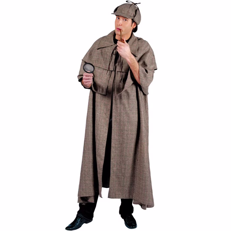 Detektiv Kostüm Sherlock Holmes für Herren Einheitsgröße braun Filmheld Inspektor Filmheld Fasching Karneval Mottoparty Detektiv Kostüm Sherlock Holmes für Herren Einheitsgröße braun Filmheld Inspektor Filmheld Fasching Karneval Mottoparty