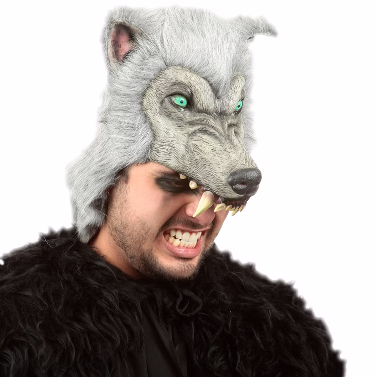 Wolf Maske Grauer Wolf deluxe 37 cm grau Kostüm-Zubehör Latexmaske Mütze Tiermaske Märchen Fasching Karneval Mottoparty Indianer Wilder Westen Wolf Maske Grauer Wolf deluxe 37 cm grau Kostüm-Zubehör Latexmaske Mütze Tiermaske Märchen Fasching Karneval Mottoparty Indianer Wilder Westen