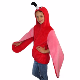 Flamingo Kostüm Hoodie für Kinder Gr. 98-128 Tier rosa pink Tierkostüm SALE Fasching Karneval Mottoparty Kindergeburtstag