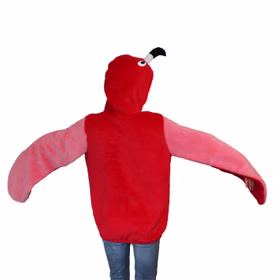 Flamingo Kostüm Hoodie für Kinder Gr. 98-128 Tier rosa pink Tierkostüm SALE Fasching Karneval Mottoparty Kindergeburtstag