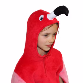 Flamingo Kostüm Hoodie für Kinder Gr. 98-128 Tier rosa pink Tierkostüm SALE Fasching Karneval Mottoparty Kindergeburtstag