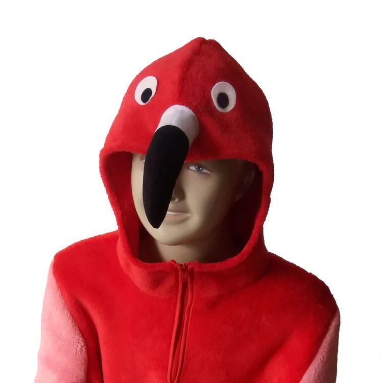 Flamingo Kostüm Hoodie für Kinder Flamingo Kostüm Hoodie für Kinder Gr. 98-128 Tier rosa pink Tierkostüm SALE Fasching Karneval Mottoparty Kindergeburtstag