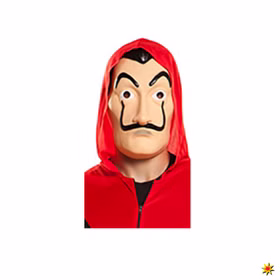 Herren Kostüm Phantom Haus des Geldes Gelddieb inkl. Maschinengewehr La Casa de Papel Fasching Karneval Mottoparty Gruppenkostüm