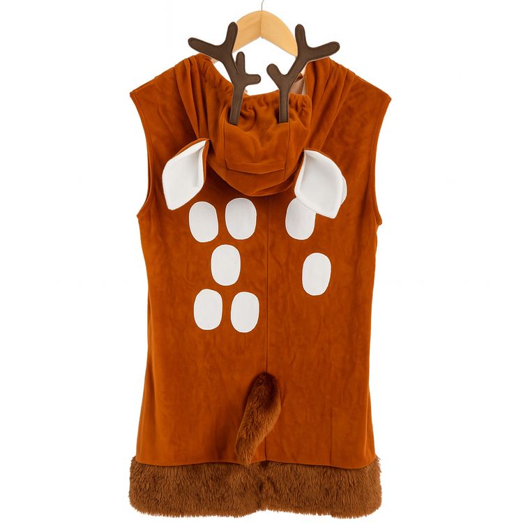 Reh Kostüm Rehlein Kleid mit Stulpen für Damen von Vorne