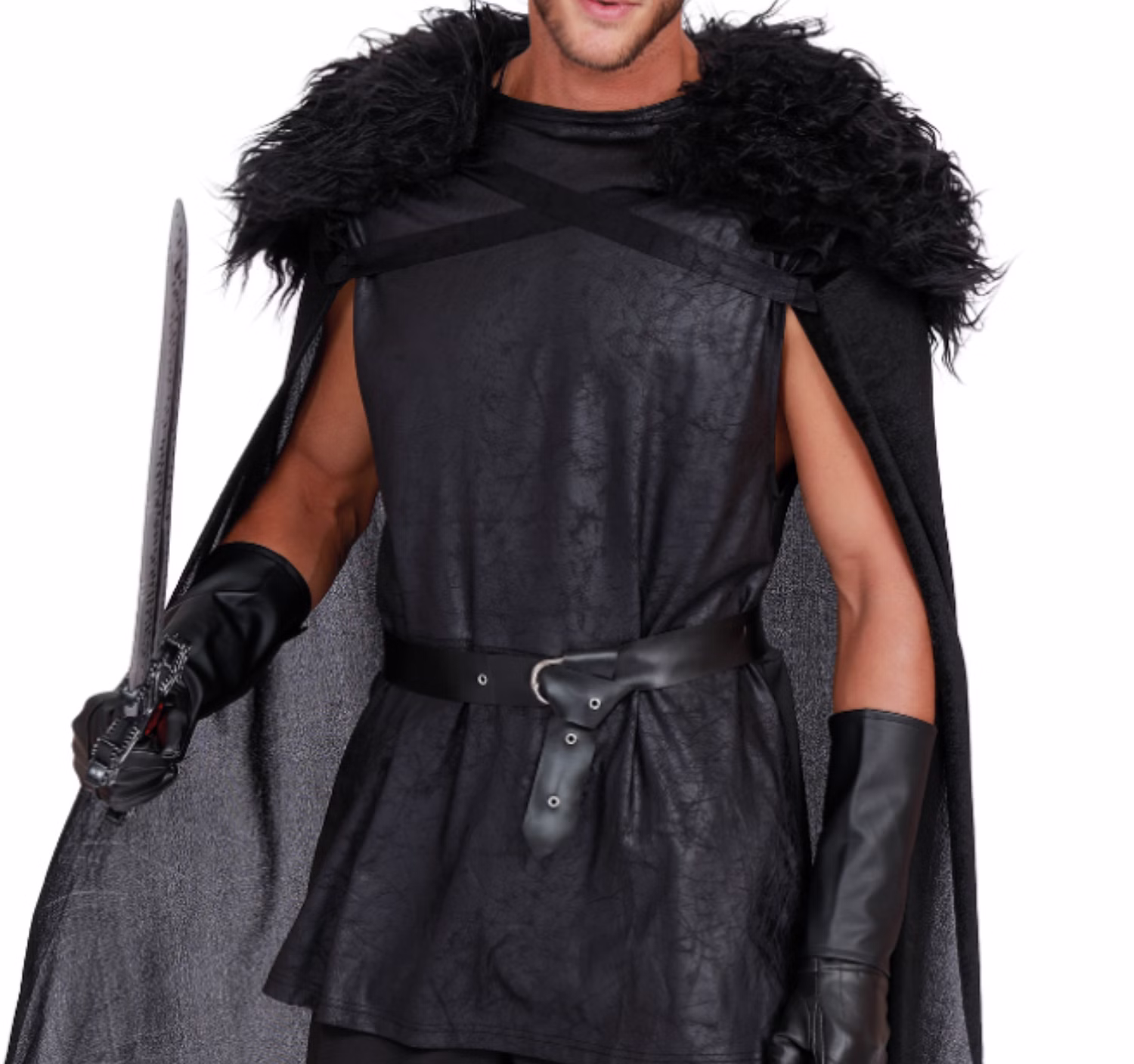 Mittelalter Kostüm King of Thrones für Herren Gr. M-XXL schwarz Film Nachtwache SALE Fasching Paarkostüm Karneval Mottoparty