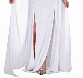 Queen of Thrones Kostüm Drachenkönigin für Damen Gr. S-L Kleid weiß Drachenmutter Paarkostüm Fasching Karneval Mottoparty
